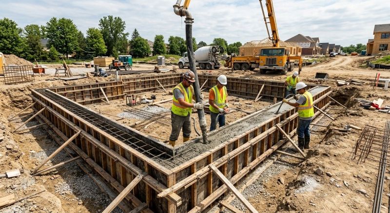 Foundation Wall Pouring in Franklin, NJ